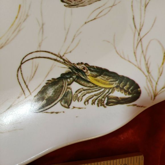 Waverly Products Melamine Oval Tray Nautical Sea Life Marine FISH Motif 23" - Picture 4 of 5